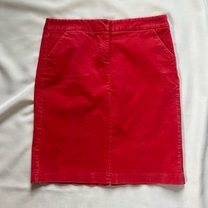 J. Crew Pink Corduroy Knee Length Skirt Size 8